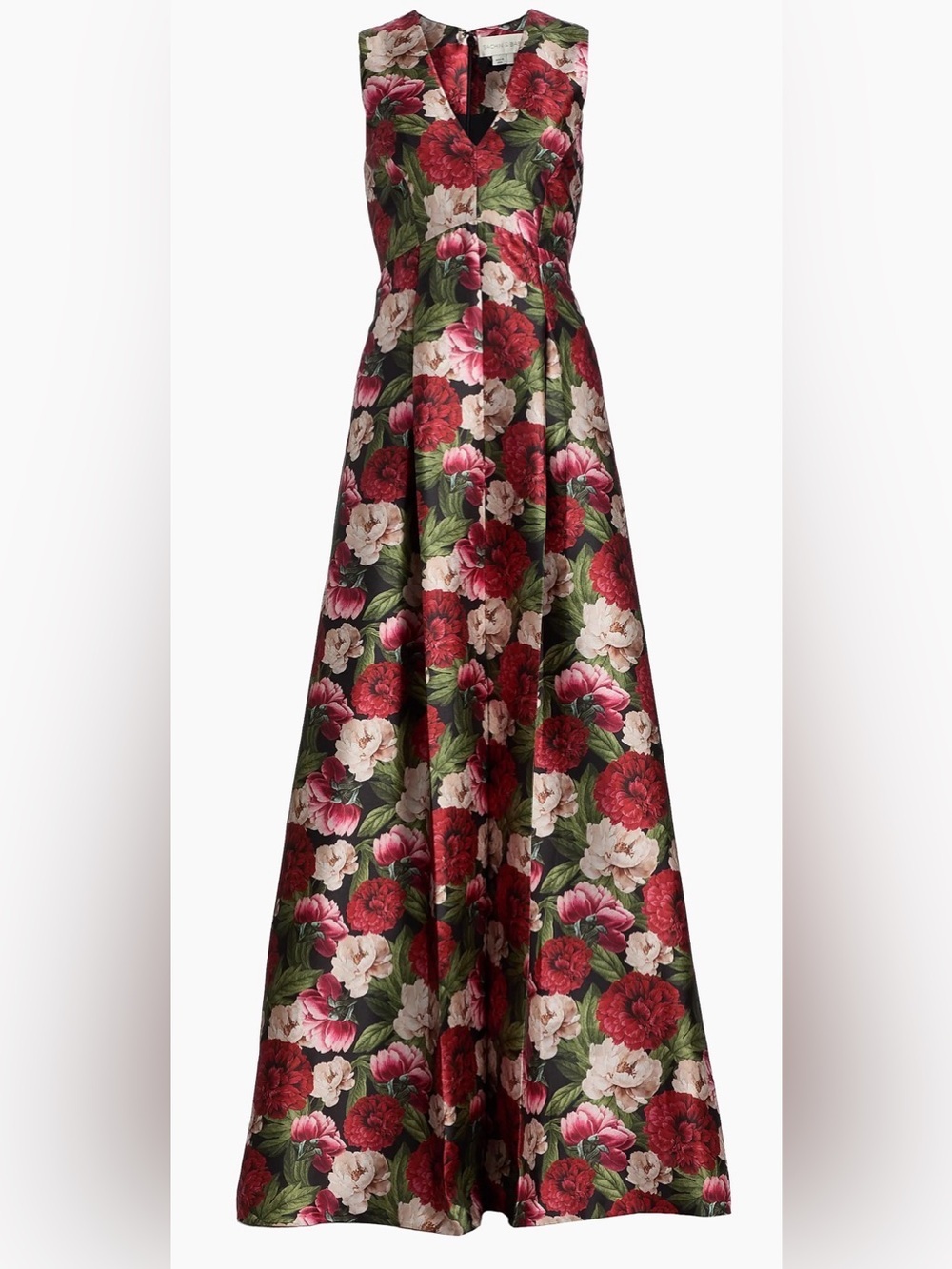 NEW SACHIN & BABI Brooke Peony floral sleeveless A-Line Gown Sz 8 - Picture 6 of 13